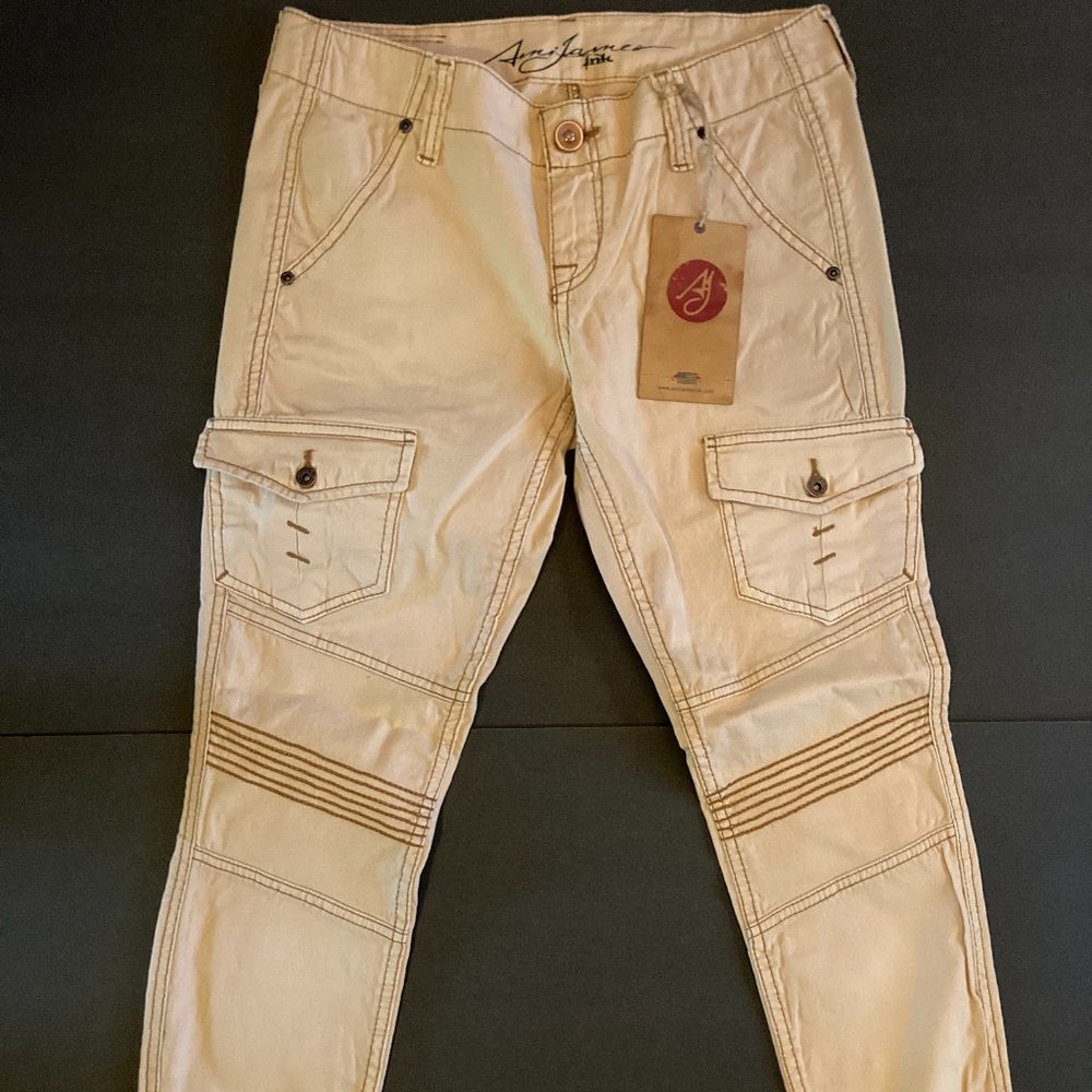 Cargo Pants Beautiful NEW Ami James Cargo Pants Jeans Distressed Jeans Women 27